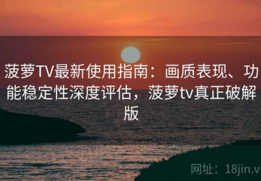 菠萝TV最新使用指南：画质表现、功能稳定性深度评估，菠萝tv真正破解版