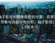 柚子影视长期使用经验分享：资源更新节奏与内容分布分析，柚子影视1.5.1.6版本