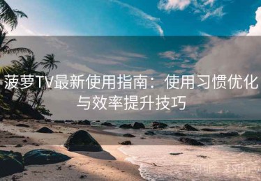 菠萝TV最新使用指南：使用习惯优化与效率提升技巧