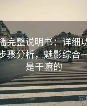 魅影直播完整说明书：详细功能拆解与操作步骤分析，魅影综合一台直播是干嘛的