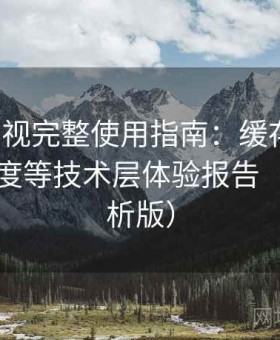 蘑菇影视完整使用指南：缓存机制、加载速度等技术层体验报告（功能剖析版）
