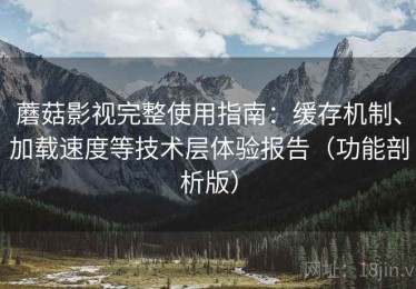 蘑菇影视完整使用指南：缓存机制、加载速度等技术层体验报告（功能剖析版）