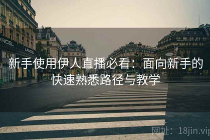 新手使用伊人直播必看：面向新手的快速熟悉路径与教学