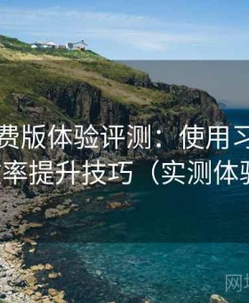 岛遇免费版体验评测：使用习惯优化与效率提升技巧（实测体验版）