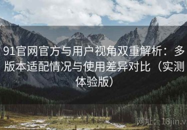 91官网官方与用户视角双重解析：多版本适配情况与使用差异对比（实测体验版）