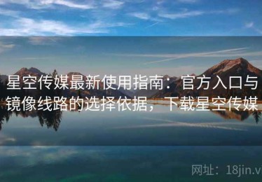 星空传媒最新使用指南：官方入口与镜像线路的选择依据，下载星空传媒