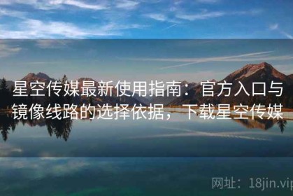 星空传媒最新使用指南：官方入口与镜像线路的选择依据，下载星空传媒