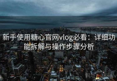 新手使用糖心官网vlog必看：详细功能拆解与操作步骤分析