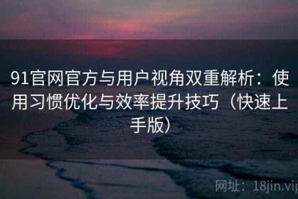 91官网官方与用户视角双重解析：使用习惯优化与效率提升技巧（快速上手版）