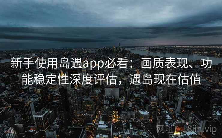 新手使用岛遇app必看：画质表现、功能稳定性深度评估，遇岛现在估值