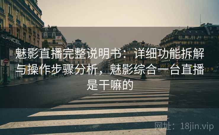 魅影直播完整说明书：详细功能拆解与操作步骤分析，魅影综合一台直播是干嘛的