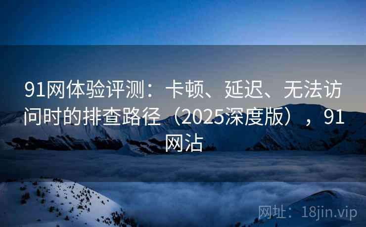 91网体验评测:卡顿、延迟、无法访问时的排查路径(2025深度版),91网沾 91网体验评测:卡顿、延迟、无法访问时的排查路径(2025深度版),91网沾