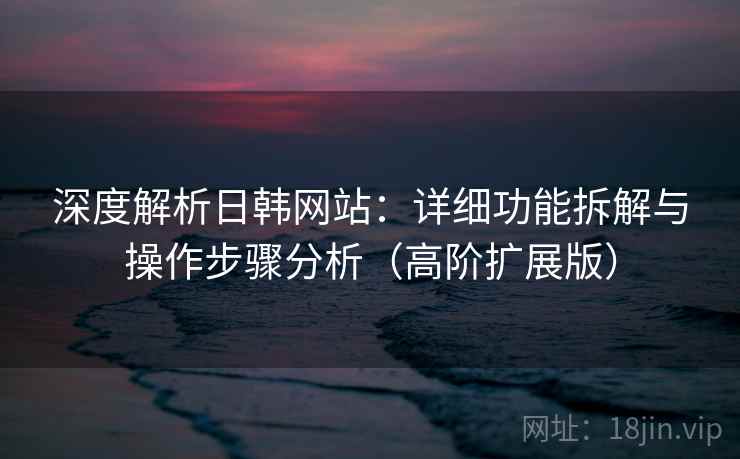 深度解析日韩网站：详细功能拆解与操作步骤分析（高阶扩展版）
