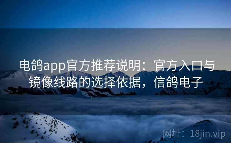 电鸽app官方推荐说明：官方入口与镜像线路的选择依据，信鸽电子