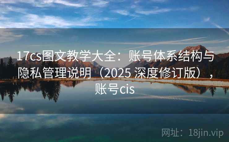 17cs图文教学大全：账号体系结构与隐私管理说明（2025 深度修订版），账号cis